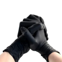 100 Gants Nitrile Noirs Non Poudrés Taille S (6/7) Résistants et Confortables Usage Alimentaire ou Professionnel ->D-Work Online