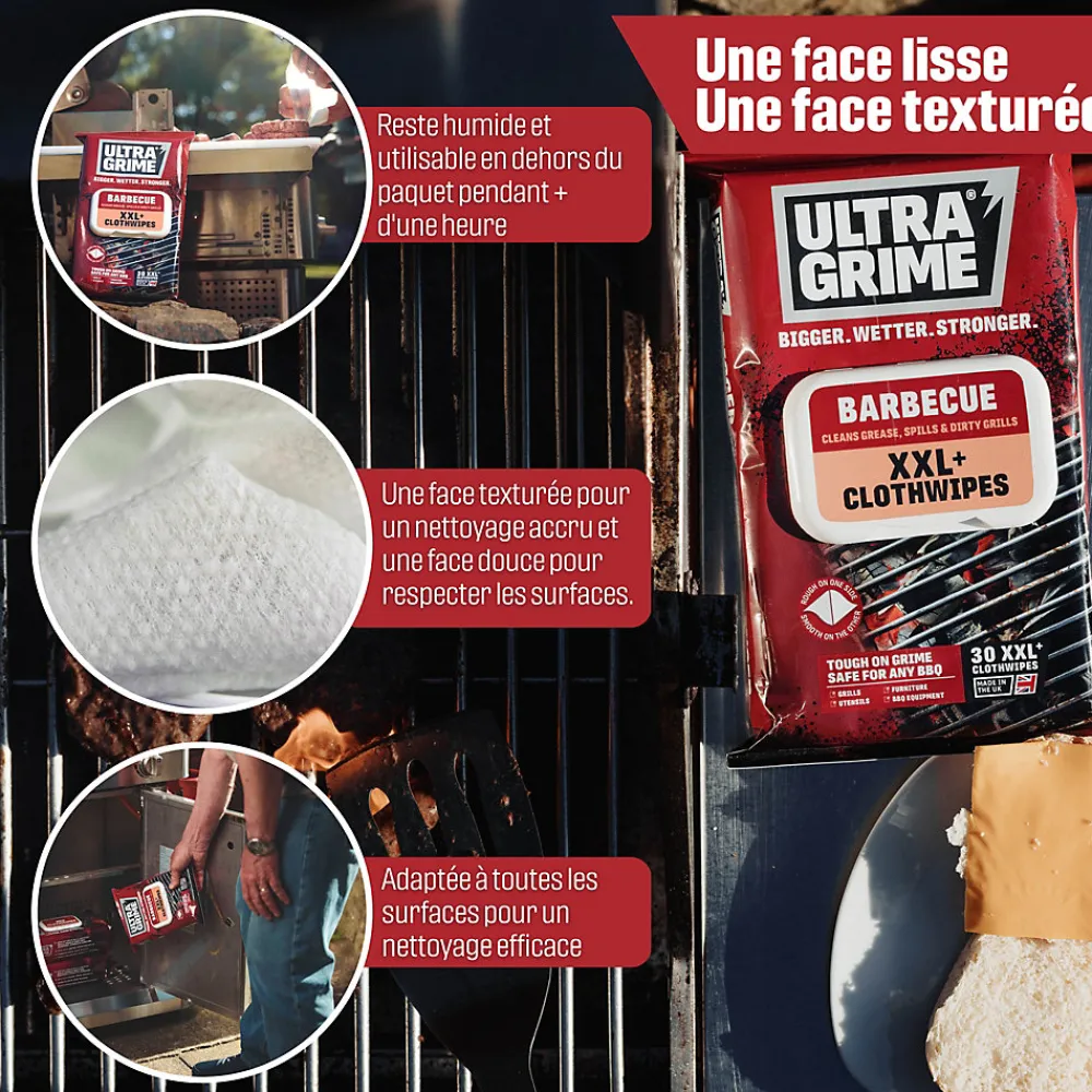 30 lingettes barbecue premium XXL L.38 x l.25 cm>Ultragrime Sale