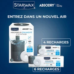 4 recharges de 500g universelles pour absorbeur d'humidité><noscript><img width=