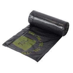 20 sacs poubelle à poignées coulissantes noirs 70 L> Clearance