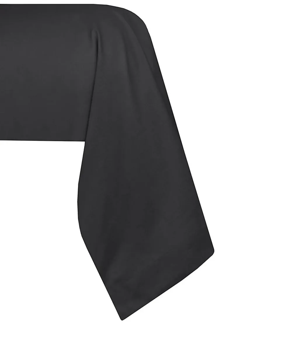 Eden 1 Taie de traversin percale de coton uni 45 x 185 cm Elysee anthracite* Taie D'Oreiller