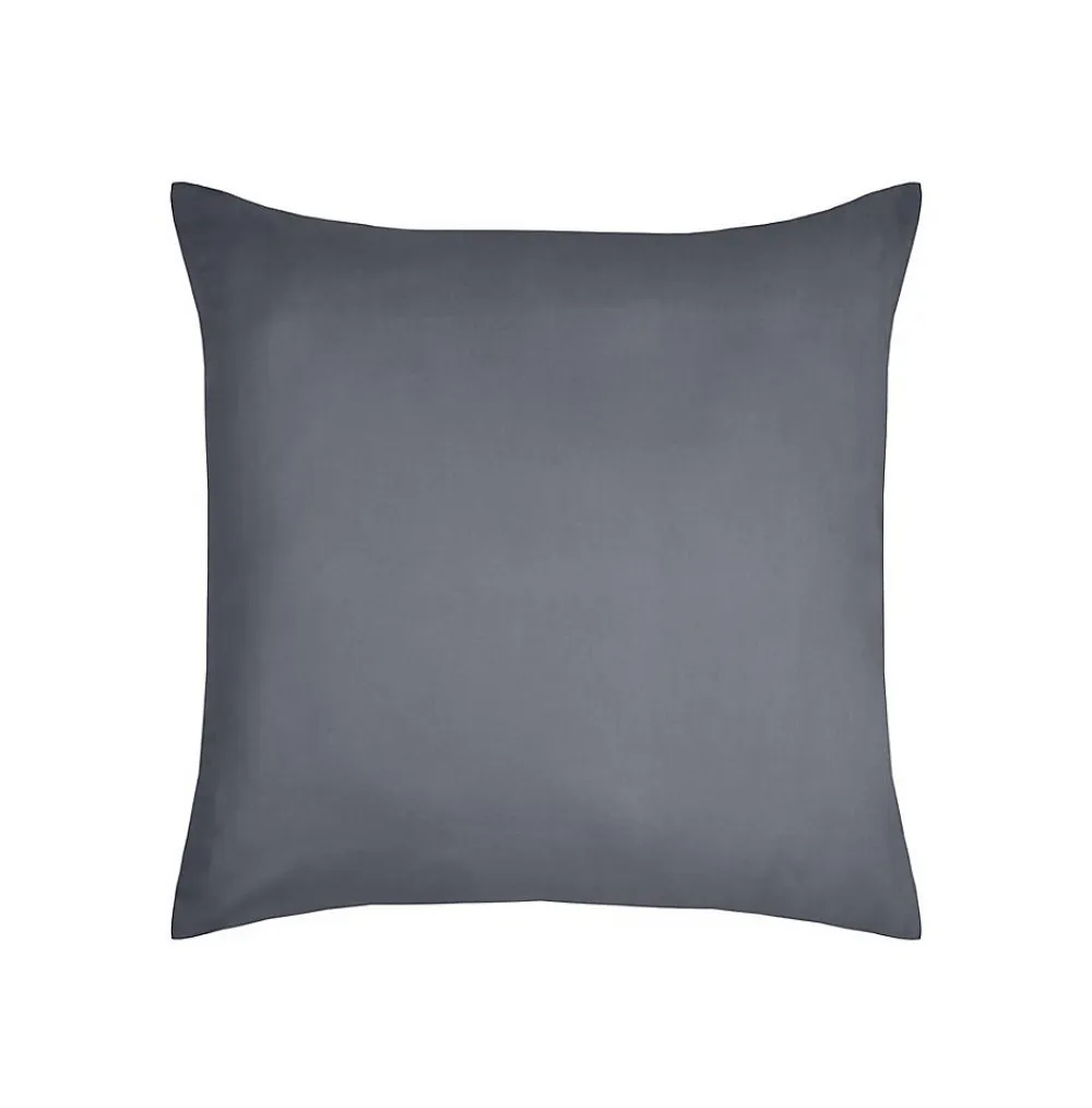 1 Taie d'39oreiller coton uni 63 x 63 cm s ardoise>Eden New