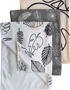 Best Of TV 3 torchons ultra obsorbants Torchongenio motifs beige, gris, blanc BestOfTV* Chiffon