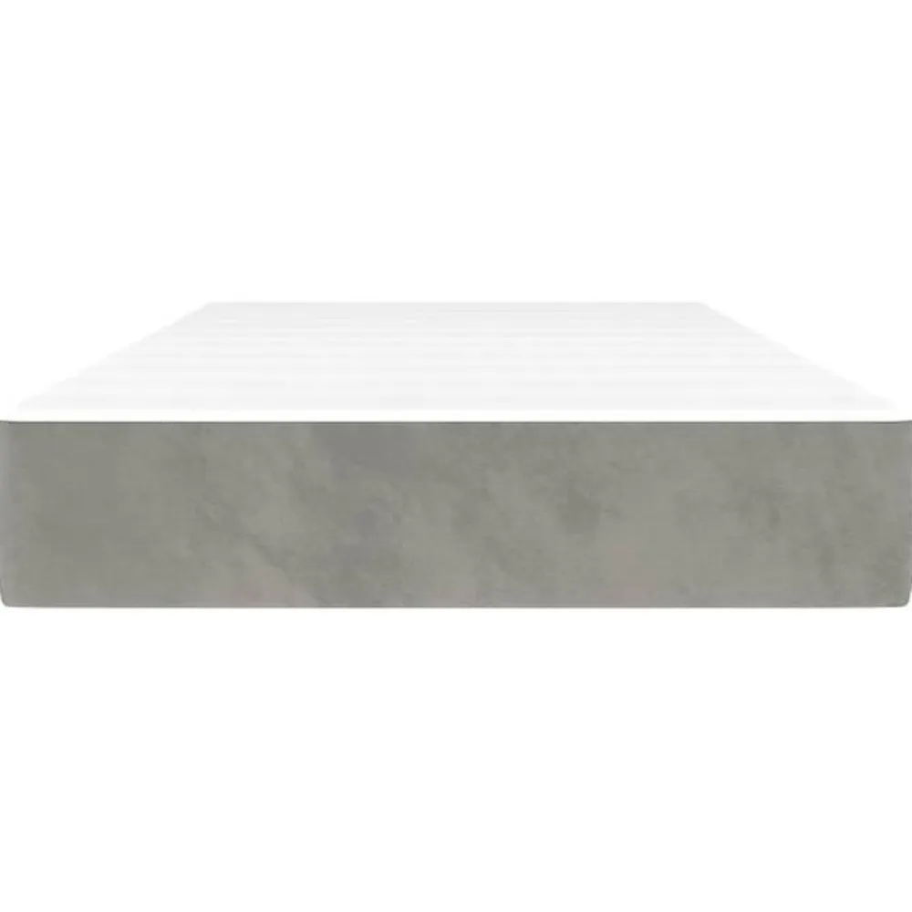 347748 Matelas de lit à ressorts ensachés Gris clair 100x200x20 cm>Vidaxl