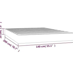 347799 Matelas de lit à ressorts ensachés Crème 140x200 cm epaisseur 20 cm Tissu><noscript><img width=