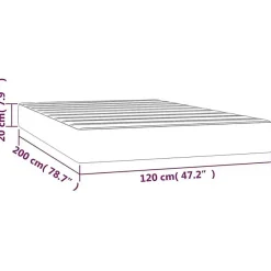 Vidaxl 347772 Matelas de lit à ressorts ensachés Bleu foncé 120x200x20 cm* Matelas