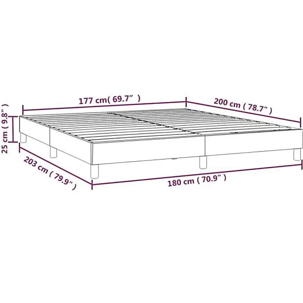 Vidaxl 3120712 Sommier à ressorts de lit Noir 180x200 cm Similicuir* Sommier