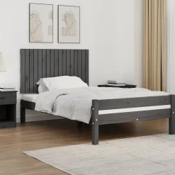 Vidaxl 824825 Tête de lit murale Gris 108x3x60 cm Bois massif de pin* Tête De Lit