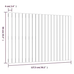 Vidaxl 824889 Tête de lit murale Blanc 127,5x3x90 cm Bois massif de pin* Tête De Lit