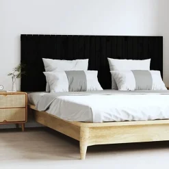 Vidaxl 824862 Tête de lit murale Noir 166x3x60 cm Bois massif de pin* Tête De Lit