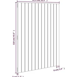 Vidaxl 824954 Tête de lit murale Blanc 82,5x3x110 cm Bois massif de pin* Tête De Lit