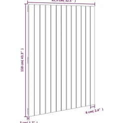 Vidaxl 824954 Tête de lit murale Blanc 82,5x3x110 cm Bois massif de pin* Tête De Lit