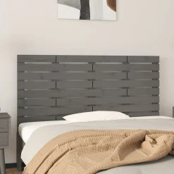 824730 Tête de lit murale Gris 126x3x63 cm Bois massif de pin>Vidaxl Online