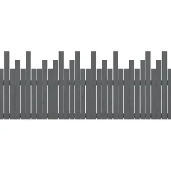 Vidaxl 824780 Tête de lit murale Gris 204x3x80 cm Bois massif de pin* Tête De Lit