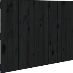 Vidaxl 824837 Tête de lit murale Noir 95,5x3x60 cm Bois massif de pin* Tête De Lit