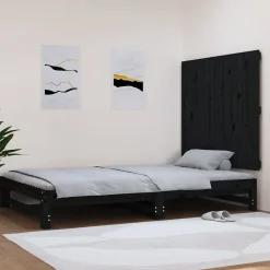 824877 Tête de lit murale Noir 108x3x90 cm Bois massif de pin>Vidaxl Sale