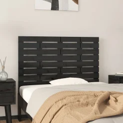 824747 Tête de lit murale Noir 81x3x63 cm Bois massif de pin>Vidaxl Discount