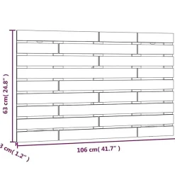 Vidaxl 824714 Tête de lit murale Blanc 106x3x63 cm Bois massif de pin* Tête De Lit