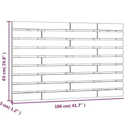 Vidaxl 824714 Tête de lit murale Blanc 106x3x63 cm Bois massif de pin* Tête De Lit
