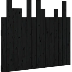 Vidaxl 824787 Tête de lit murale Noir 95,5x3x80 cm Bois massif de pin* Tête De Lit