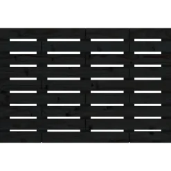 Vidaxl 824717 Tête de lit murale Noir 106x3x63 cm Bois massif de pin* Tête De Lit