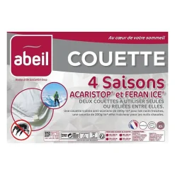 Abeil Couette 4 Saisons ANTI-ACARIENS 220x240cm* Couette