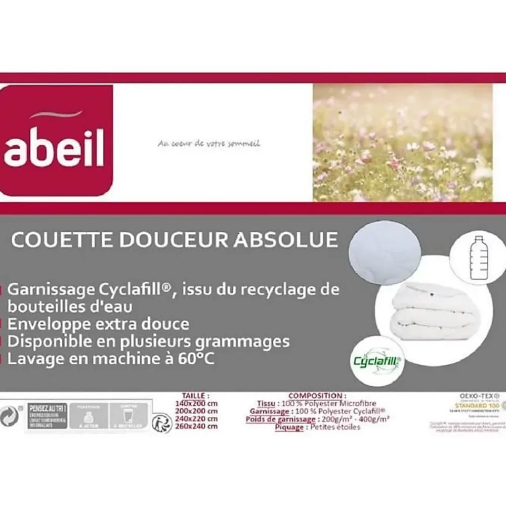 Abeil Couette chaude Douceur Absolue 220x240 cm blanc* Couette