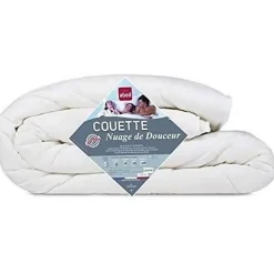 Couette légere NUAGE de DOUCEUR 240x260 cm blanc><noscript><img width=