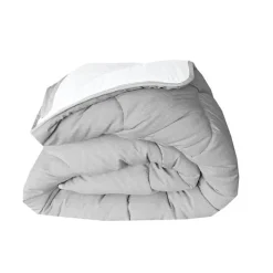 Couette tempérée BICOLORE 220x240cm - Blanc & Gris chiné>Abeil Best