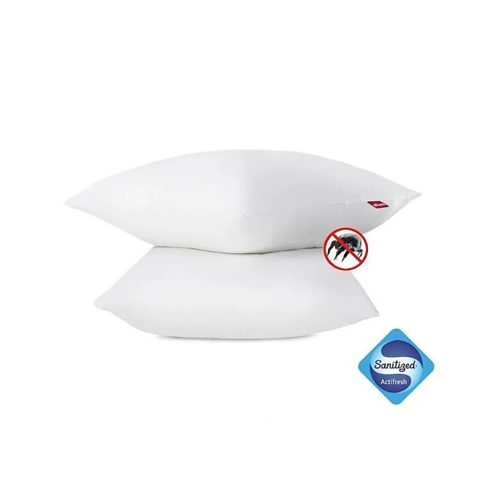 Lot de 2 Oreillers Anti-Acarien - 60 x 60 cm - Blanc>Abeil Hot