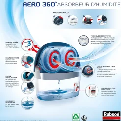 Rubson Absorbeur d'humidité AERO 360 40m²* Absorbeur D'Humidité