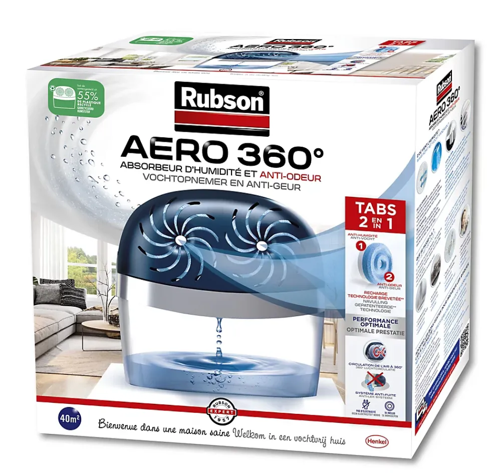 Rubson Absorbeur d'humidité AERO 360 40m²* Absorbeur D'Humidité