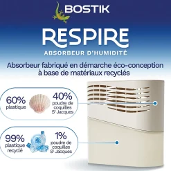 Absorbeur d'humidité avec 4 tablettes de 250 g Respire pour surface de 25 m²><noscript><img width=