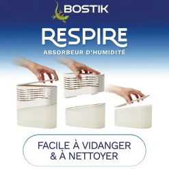 Absorbeur d'humidité avec 4 tablettes de 250 g Respire pour surface de 25 m²><noscript><img width=