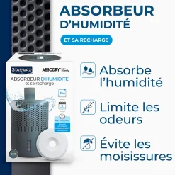 Absorbeur d'humidité compact 25m² + 1 tablette 500g>Starwax Discount