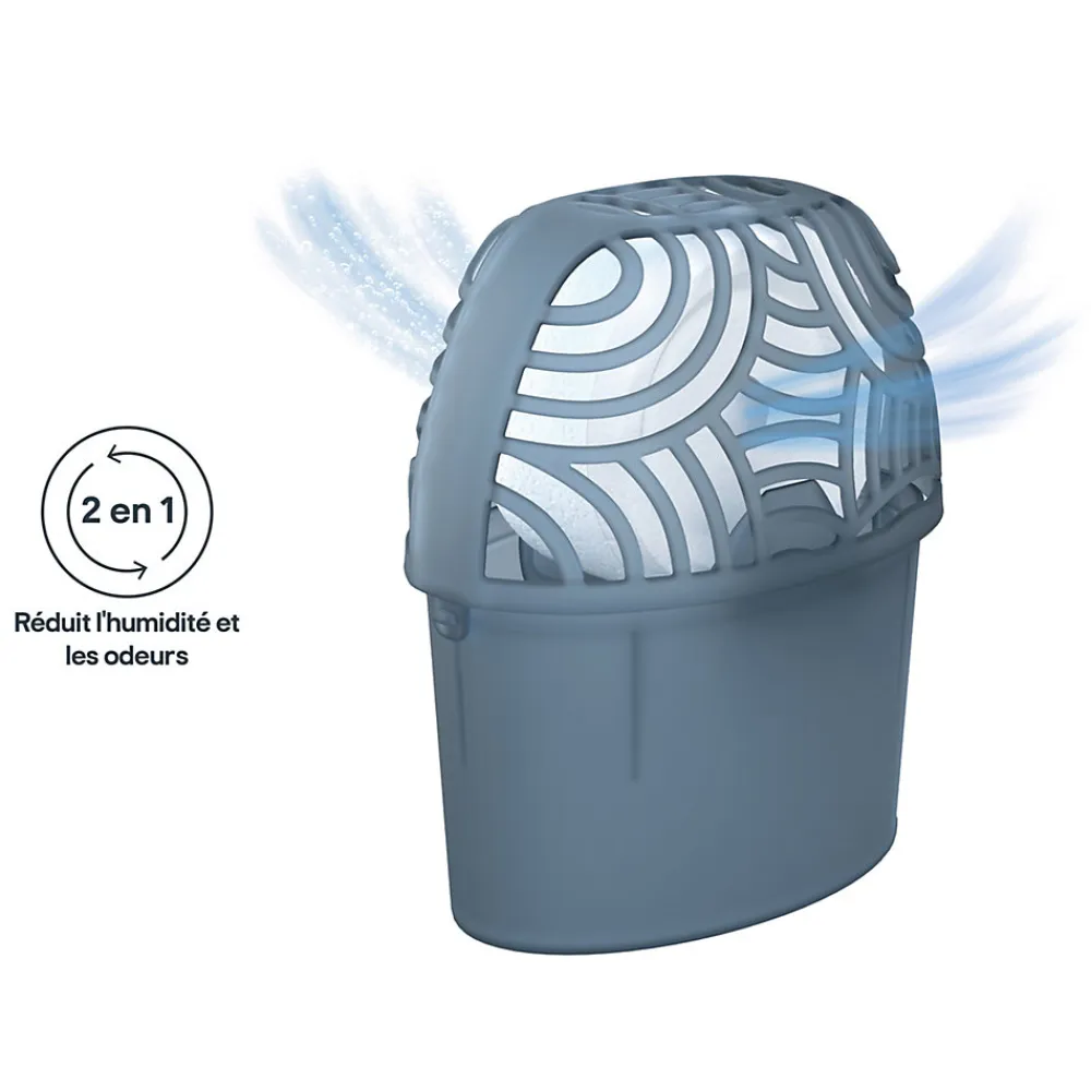 Absorbeur d'humidité 20m² + 1 recharge galet 450g>GoodHome Online