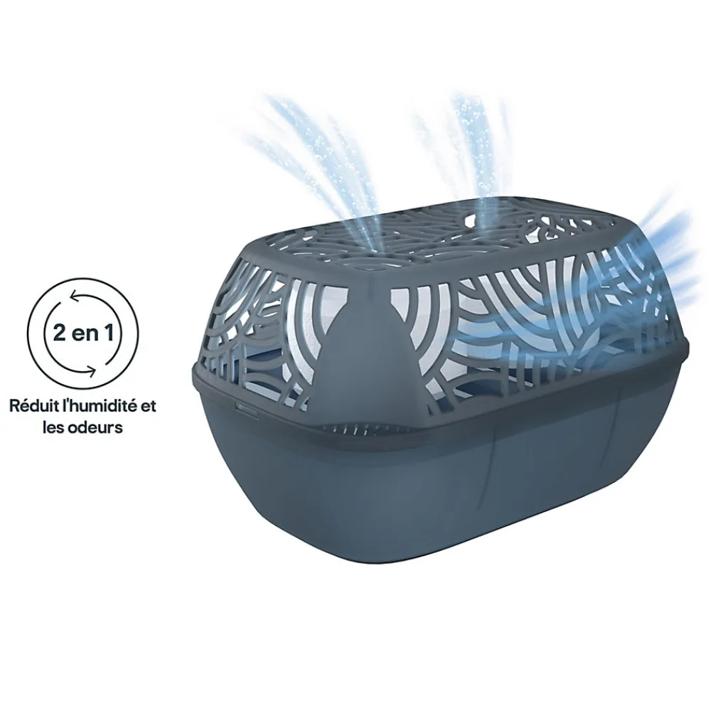 Absorbeur d'humidité 40m² + 2 recharges galet 450g>GoodHome