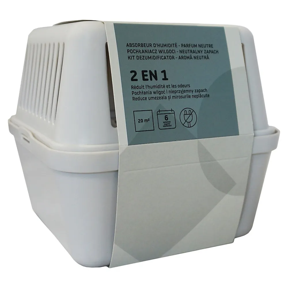 Absorbeur d'humidité 20m² + 1 recharge sachet 500g> Discount
