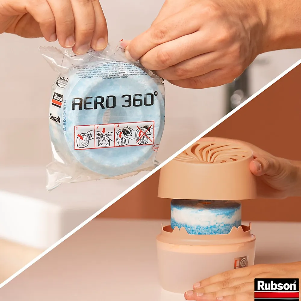 Absorbeur d'humitidé anti-odeur Aéro 360 20m2 coloris pêche>Rubson