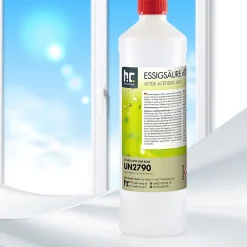 Höfer Chemie Acide Acétique 60 %, 1 x 1 L : Nettoyant Concentré, Et Économique Pour Un Usage Ménager Polyvalent* Acide Chlorhydrique