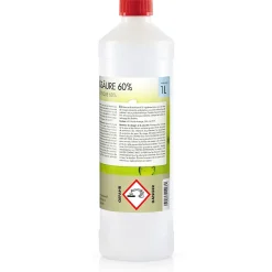 Acide Acétique 60 %, 15 x 1 L : Nettoyant Concentré, Et Économique Pour Un Usage Ménager Polyvalent><noscript><img width=