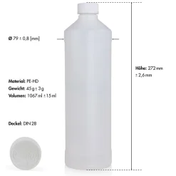 Höfer Chemie Acide Acétique 60 %, 24 x 1 L : Nettoyant Concentré, Et Économique Pour Un Usage Ménager Polyvalent* Acide Chlorhydrique