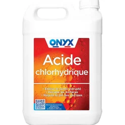 Acide chlorhydrique pour métal, carrelage, canalisations 5L>Onyx Online