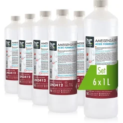 Höfer Chemie Acide Formique 75 % 15 x 1 L, Puissant Nettoyant Technique Pour Détartrage, Décapage Et Traitement Du Cuir* Acide Chlorhydrique