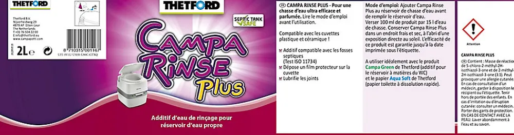 Additif de rinçage Campa Rinse Plus 2L* Nettoyant Pour Wc