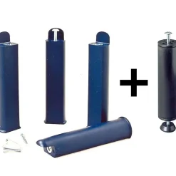 Altobuy ALTOLATTES - Pack Sommier 2x20 Lattes 120x190cm + Pieds bleus + Pied central* Sommier