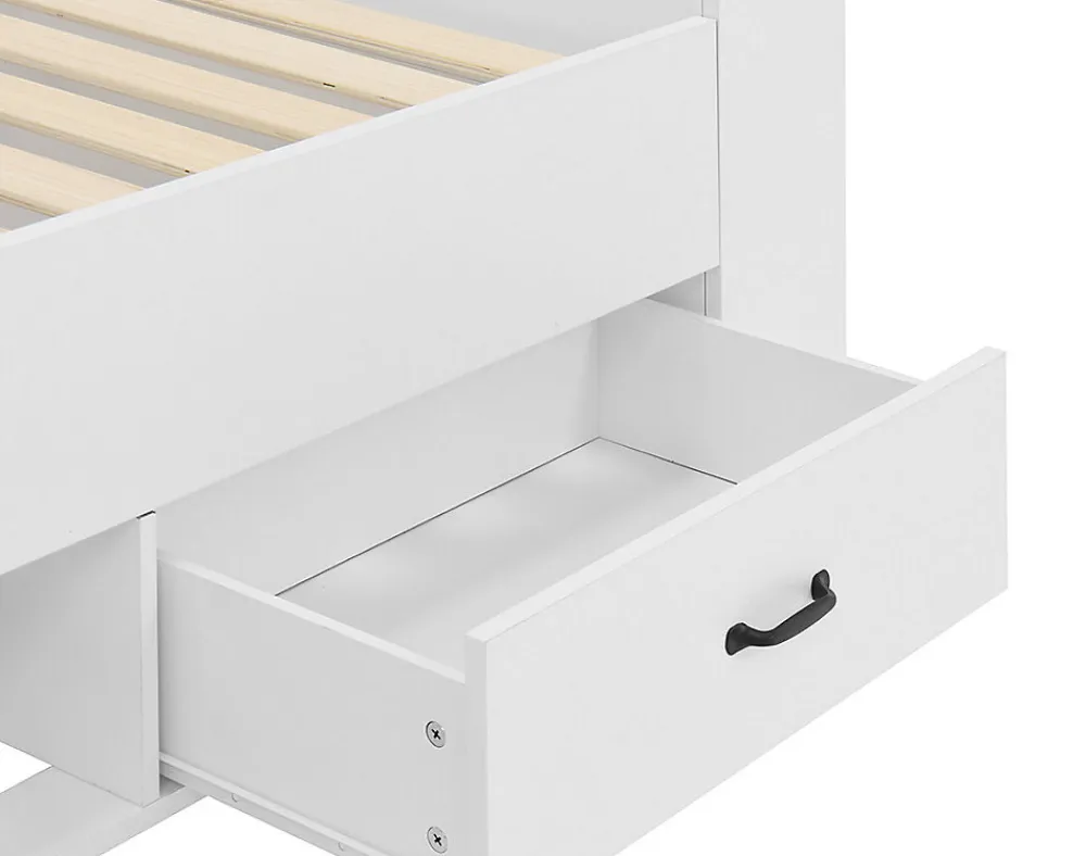 Andrea - lit avec rangements - 180x200 cm - sommier inclus - bois ->Best Mobilier