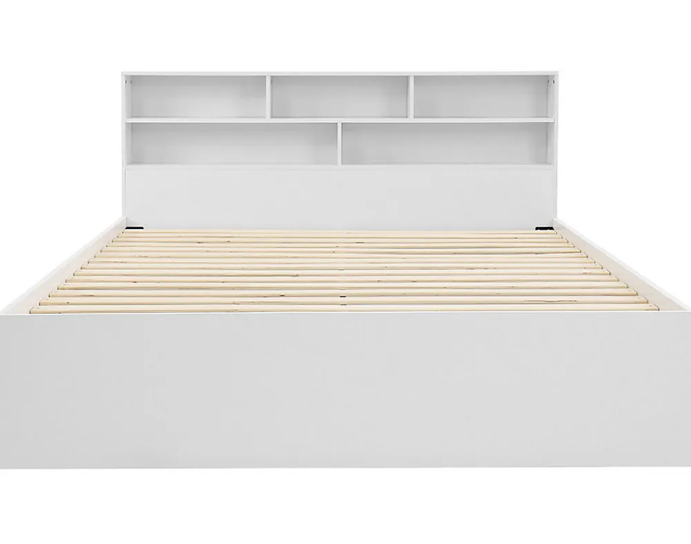 Andrea - lit avec rangements - 180x200 cm - sommier inclus - bois ->Best Mobilier