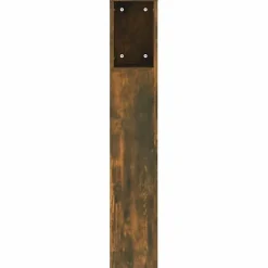 Vidaxl ANSELF Tête de lit avec Rangement,Tete de lit Bois,Design Mural,Espace de Rangement,Chêne fumé 200x18,5x104,5 cm* Tête De Lit