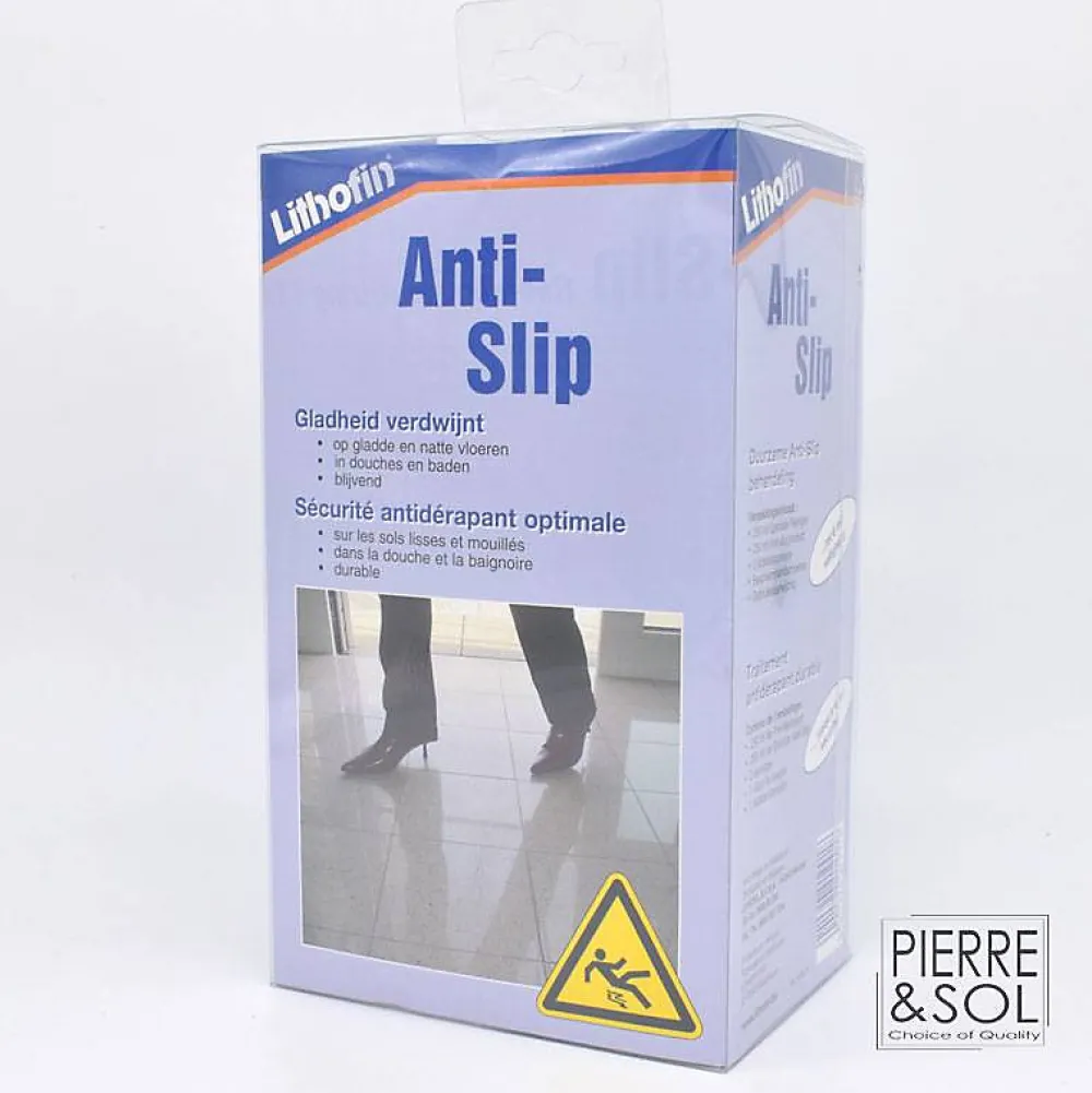 Lithofin Anti-Glisse - Traitement antidérapant durable - - Kit* Nettoyant Et Entretien Pour Sol